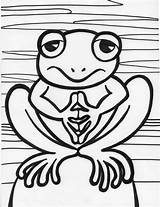Frog Frogs Bestcoloringpagesforkids Jumping Azcoloring sketch template