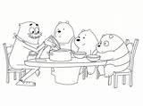 Bears Bare Pages Coloring Printable Bear Panda Charlie Cartoon Template Grizzly Ice Nom sketch template