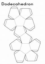 Nets Dodecahedron Geometric Math Kindergarten Activityshelter sketch template