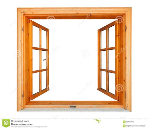 wooden window open  marble ledge stock photo image