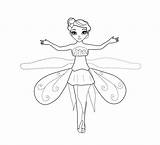 Fairy Coloring Pages Kids Flying Printable Fairies 4kids sketch template