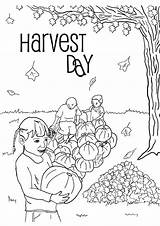 Harvest Coloring Pages Books Last sketch template