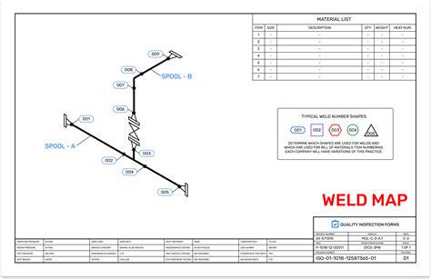 weld mapping quality inspection forms
