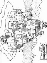 Pages Castle Coloring Print sketch template