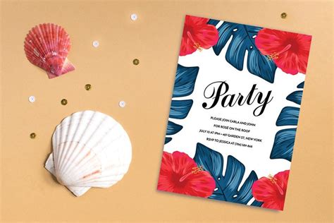 tropical party invites bundle party invitations tropical party