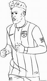 Neymar Messi Coloring Pages Soccer Ronaldo Barcelone Lionel Fc Goalie Cristiano Jr Print Printable Color Vs Athletes Famous Drawing Step sketch template