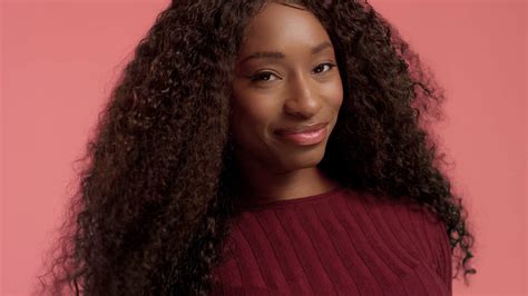 Beauty Mixed Race African American Woman With Hair Blowed In Air