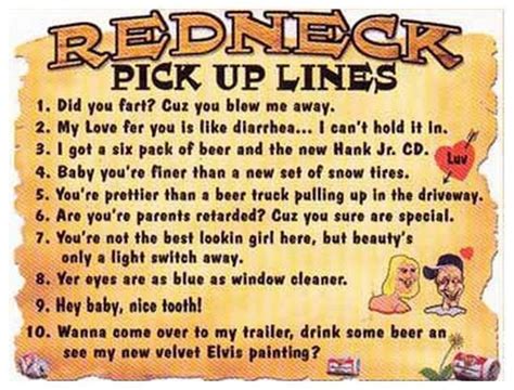 redneck quotes and pictures redneck pick up lines funny pictures
