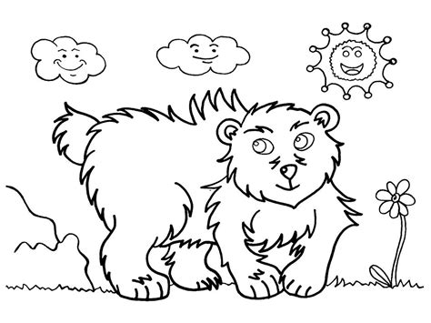 brown bear coloring pages learny kids