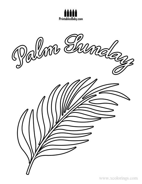 palm sunday palm leaves coloring pages xcoloringscom