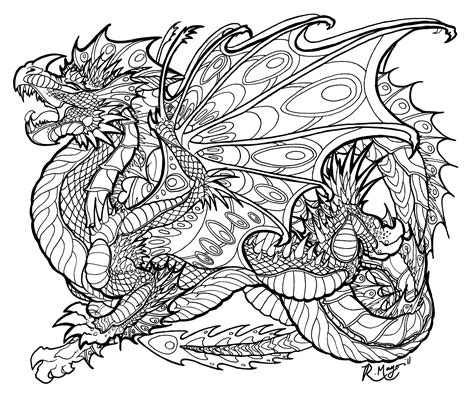 image result  dragon coloring pages  adults dragon coloring