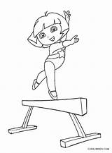 Gymnastics Coloring Pages Dora Printable Kids Cool2bkids sketch template