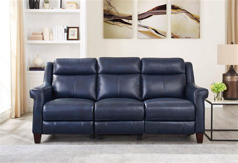 buy hydeline navona sl reclining sofa  loveseat  pcs  blue top grain leather