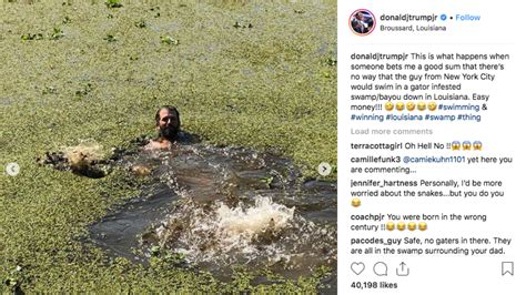 enjoy  photo  don jr submerged   literal swamp vice