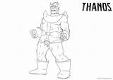Thanos Coloring Pages Drawing Simple Kids Color Printable sketch template