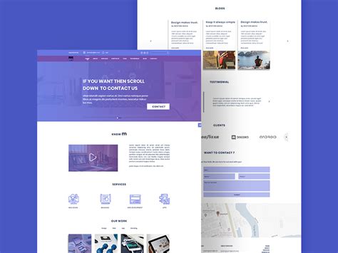 single page template  psd templates
