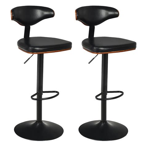 gymax set   bentwood barstool height adjustable swivel bar stool