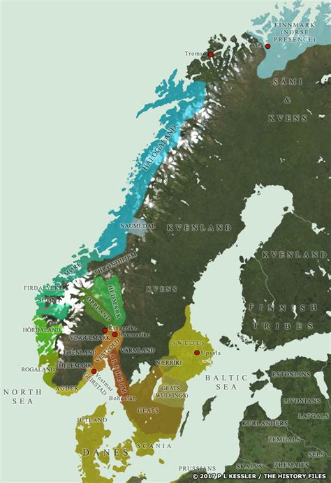 map  scandinavian petty kingdoms ad