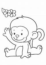 Monkey Affe Tracing Pict Snazzy Letzte Malvorlagen Getdrawings sketch template