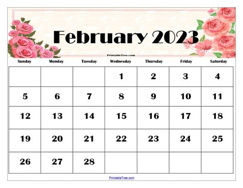 editable february  calendar printable template calendar