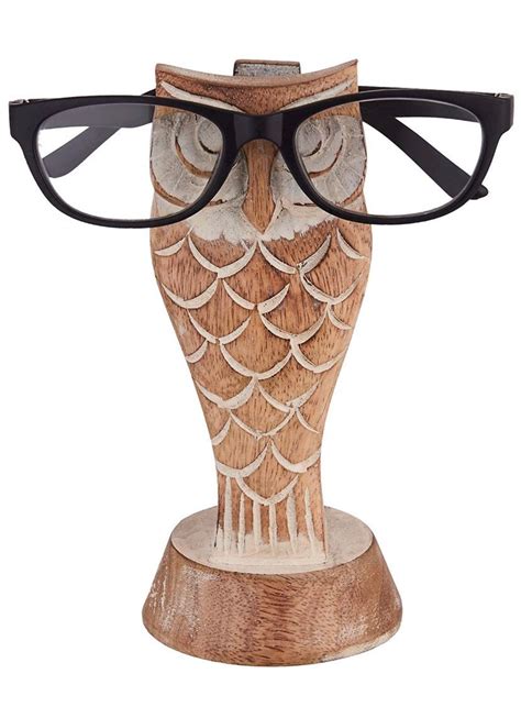 Owl Eyeglass Spectacle Holder Wooden Handmade Bedside Display Etsy