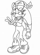 Sonia Sonic Hedgehog sketch template