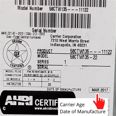 carrier serial number   find   read