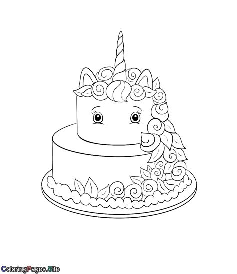 unicorn cake printable