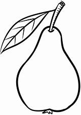 Pear Coloring Printable Pages Pears Categories sketch template
