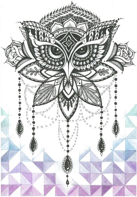 meaningful tattoos mandala owl tattoo tattooviralcom  number