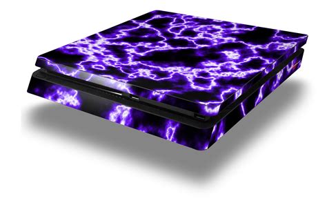 sony ps slim console skins electrify purple wraptorskinz