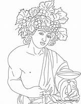 Coloring Dionysus Greek Drawing God Wine Pages Mythology Gods Coloriage Goddesses Goddess Drawings Mythologie Grec Dieu Color Dionysos Du Dieux sketch template