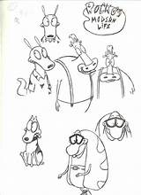 Rocko Modern Life Drawings Rockos Pages Coloring Deviantart Sketch Template sketch template