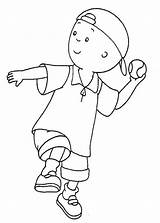 Throwing Caillou sketch template