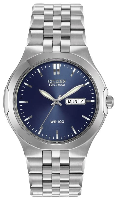 citizen gents eco drive stst   blue face brownes jewelers
