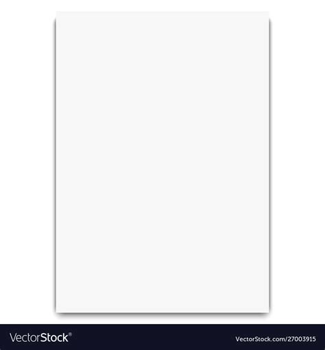 white realistic blank paper page royalty  vector image