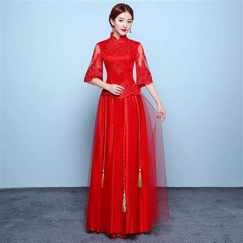 modern chinese traditional dress wedding qipao long plus
