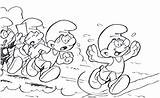 Schtroumpfs Olympiques Coloriage Puffi Smurfs Coloriages sketch template
