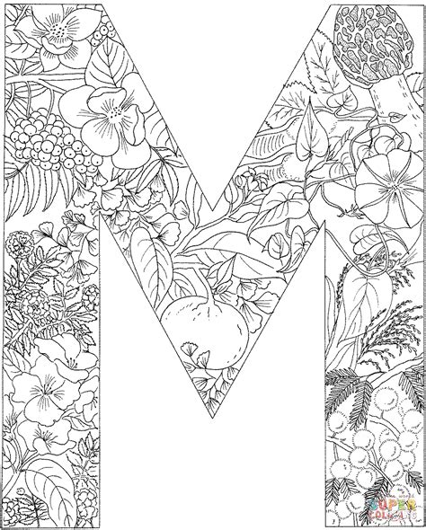 complicated letters  coloring pages  adults coloring pages