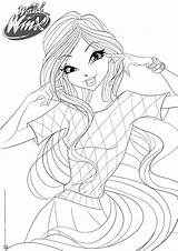 Winx Coloring Pages Club Casual Outfit винкс sketch template
