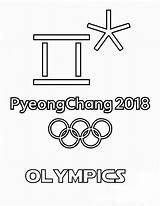 Coloring Olympics Winter Pages Olympic Logo Pyeongchang Printable Color Print Choose Board sketch template