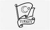Pakistan Turkish Flag sketch template