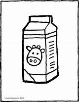 Milk Coloring Pages Drawing Carton Colouring Draw Color Easy Simple Cookies Drawings Food Comments sketch template