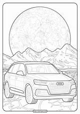 Audi Coloring Printable Book R8 Pages Cars Popular sketch template