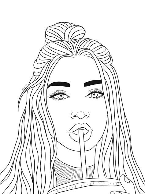tumblr girl coloring sheets coloring pages