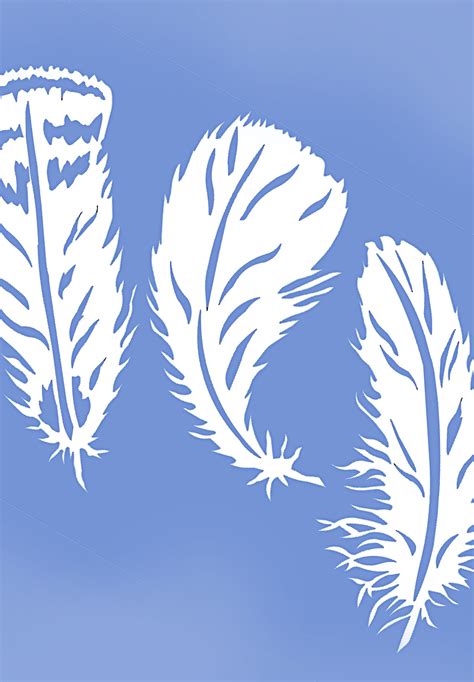 printable feather stencil