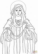 Rosary Lady Coloring Pages Printable Catholic Color Clipart Kids Sheets Drawing Lourdes Version Click Ipad Print Guadalupe Church Supercoloring Clipground sketch template