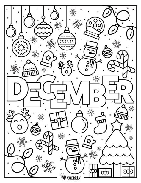 december coloring page kerstmis kleuren kerstwerkbladen kerst