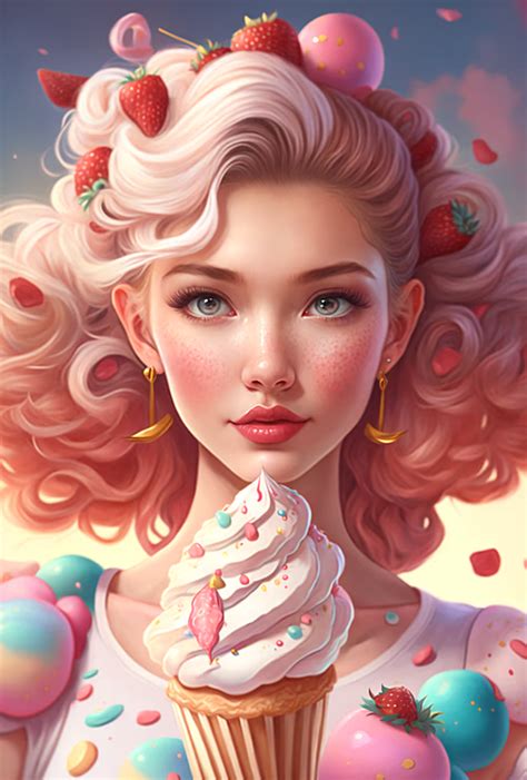 beautiful fantasy art beautiful artwork candy lady makeup face