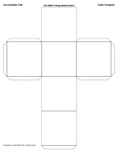 foldable cube template   template